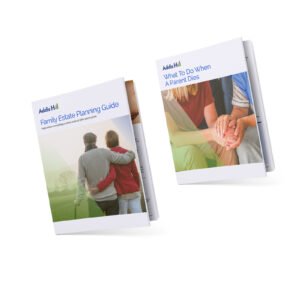 An image of two Estate planning guides from Addis Hill Financial Advisors
